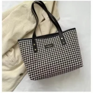 Grameen check tote bag