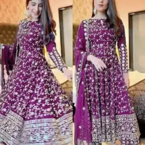 সেমি-স্টিচ আনারকলি গাউন