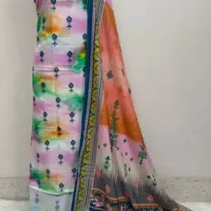 Digital Print Cotton Three Piece