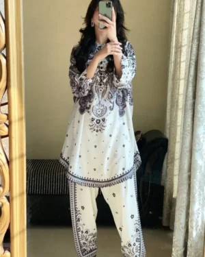 Stylish digital print two piece outfit for women from kinbosobai